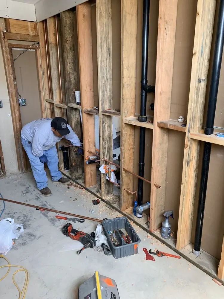 Commercial rough-in plumbing for Gas Line Repair in Conway